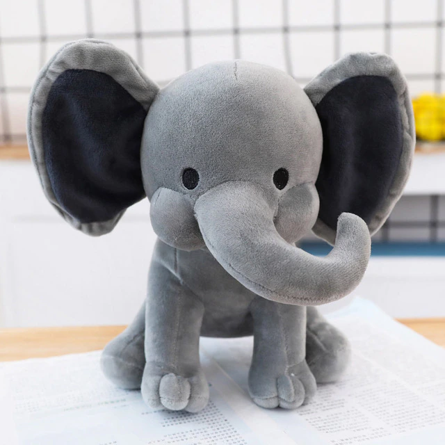 Cute Plush Grey Elephant Pillow Dolls for Baby - Image 6