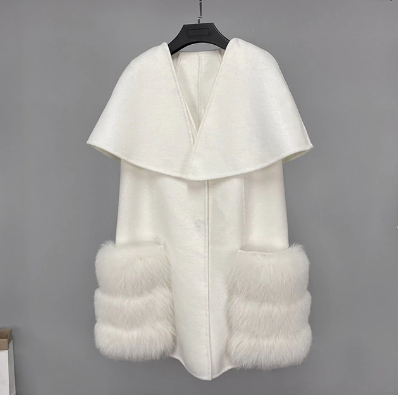 Faux Fur Sleeve Winter Sweater - Image 3