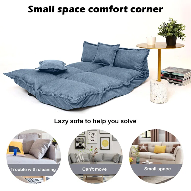 Modern Floor Reclining Japanese Futon Sofa Bed - Image 4