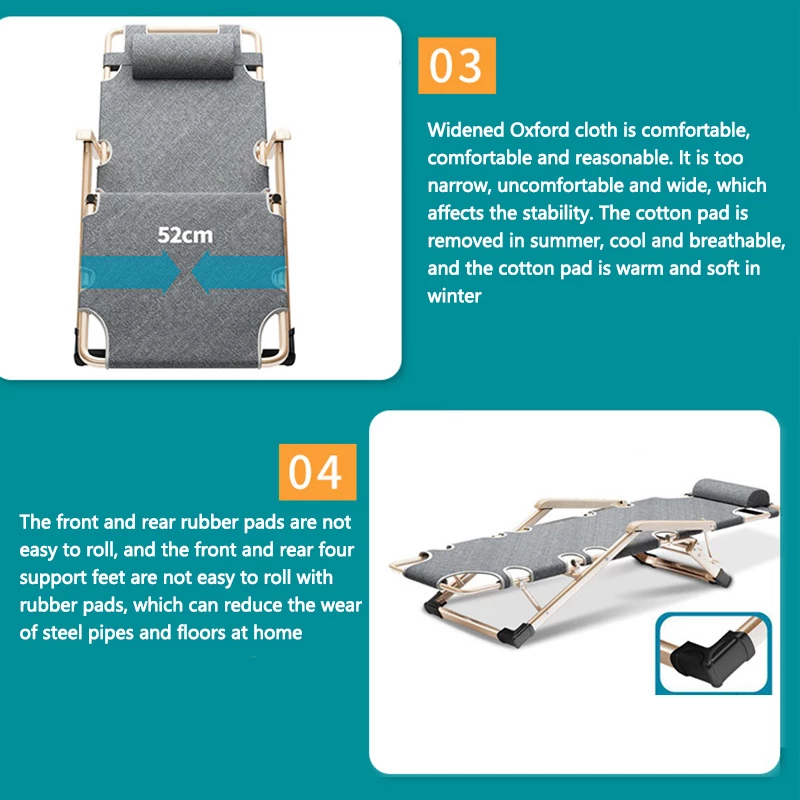 Foldable Metal Modern Camping Lounge Chair - Image 9