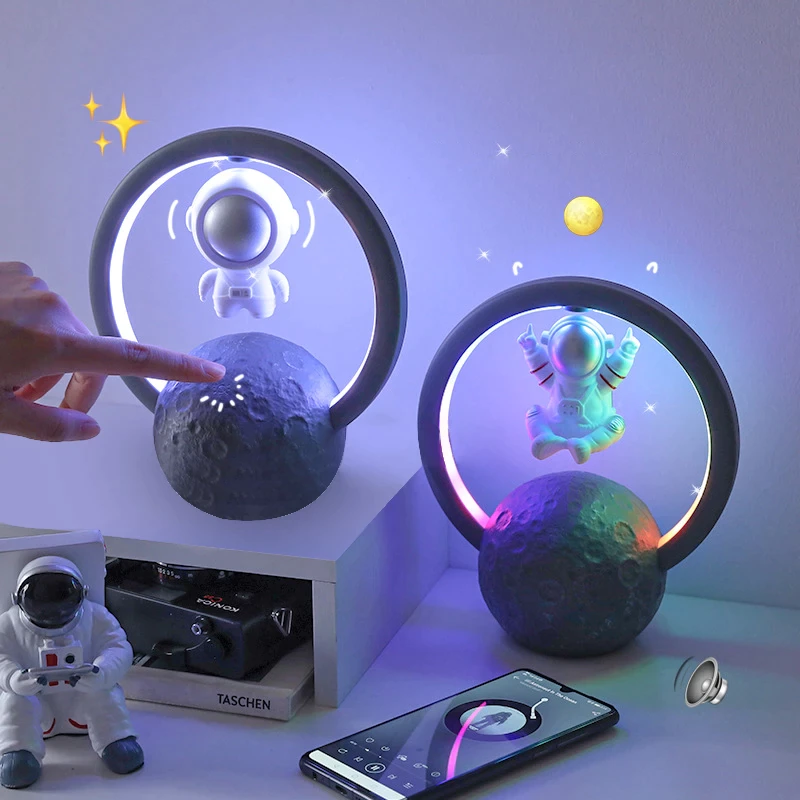 Levitating Astronaut Bluetooth Speaker Lamp - Image 0