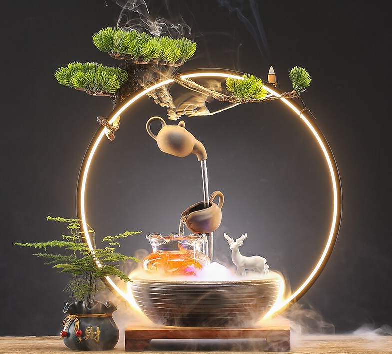 Luxury Waterfall Incense Burner Aromatherapy Mini Fountain - Image 9