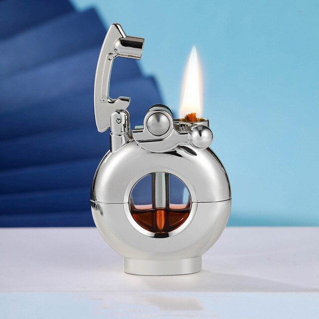 Retro Windproof Transparent Oil Tank Lighter - Image 5