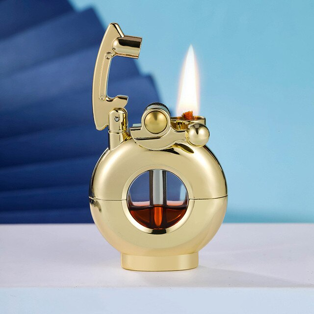 Retro Windproof Transparent Oil Tank Lighter - Image 6