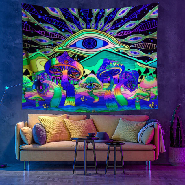 Colorful Glowing Luminous Tapestry