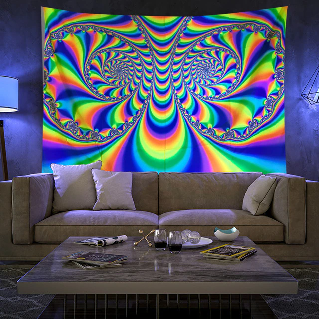 Colorful Glowing Luminous Tapestry