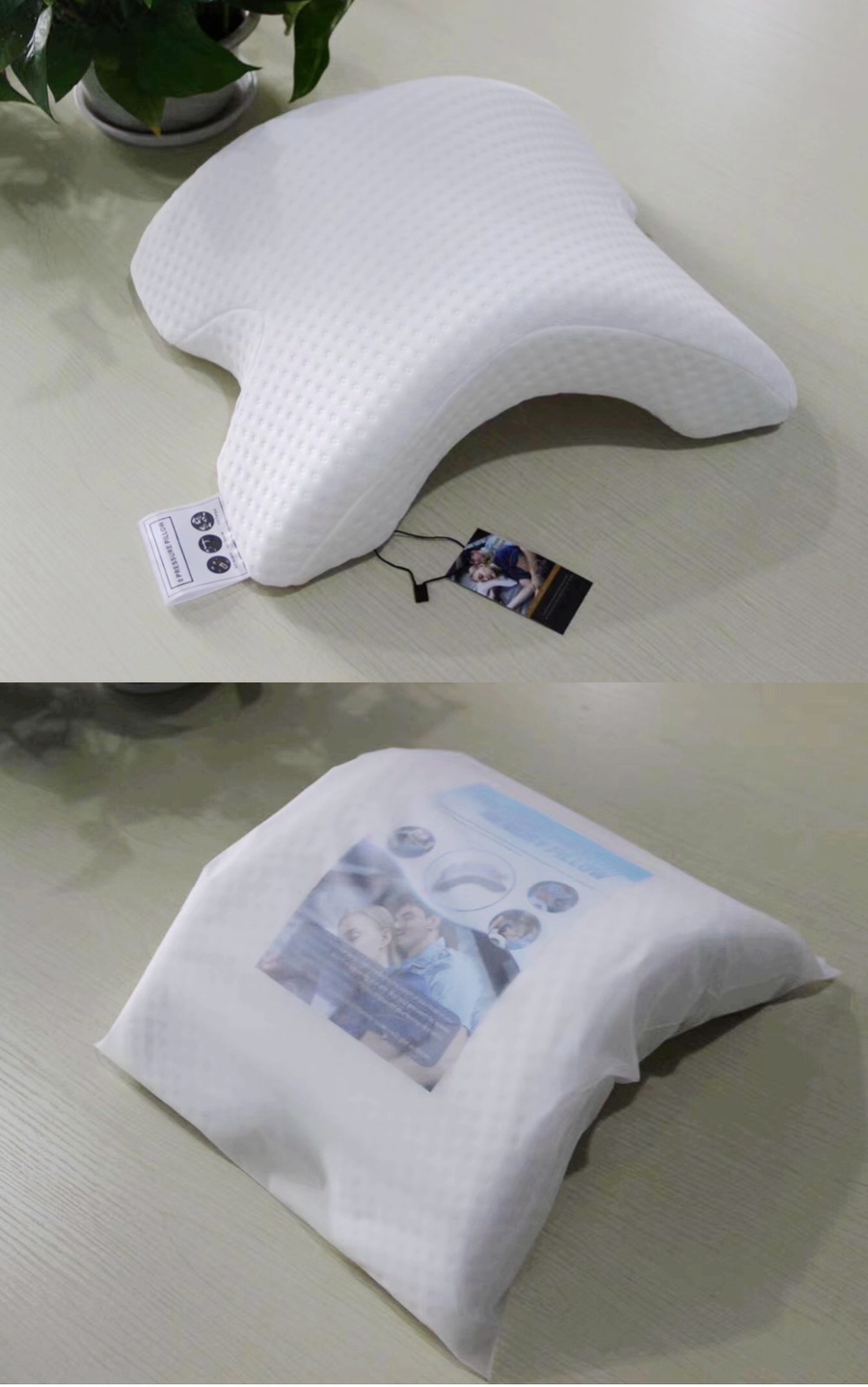 Curved Anti Pressure Memory Foam Pillow - Image 1