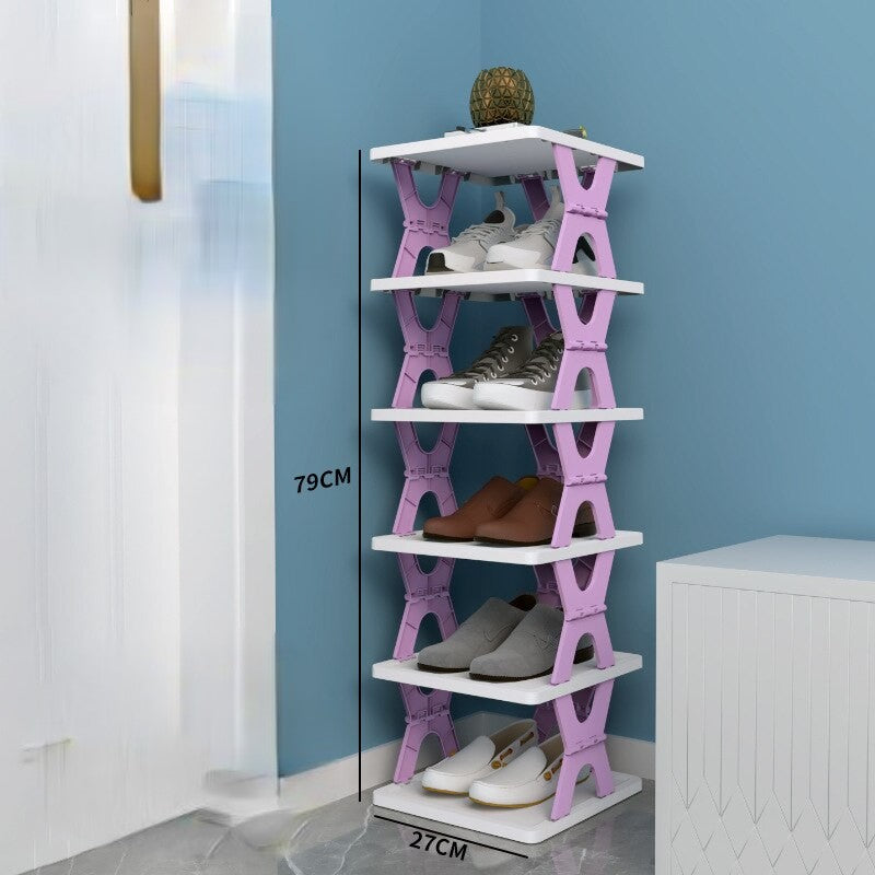 Space Saving Foldable Stackable Shoe Storage Rack - Image 5