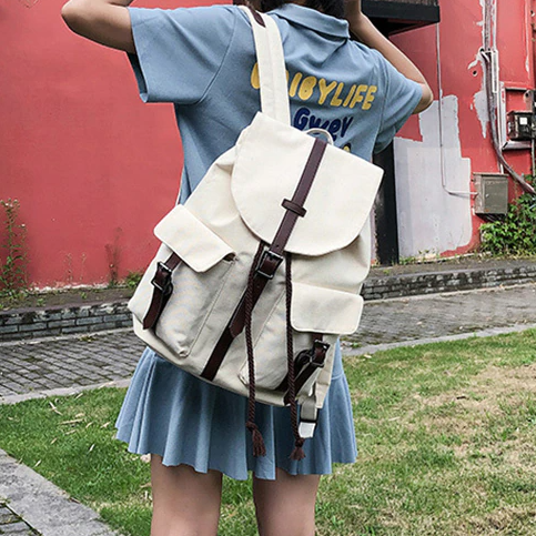 Canvas Unisex Large Capacity Retro Backpack - Image 0