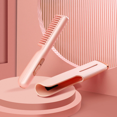 Mini Electric Hair Straightener Brush Comb - Image 0