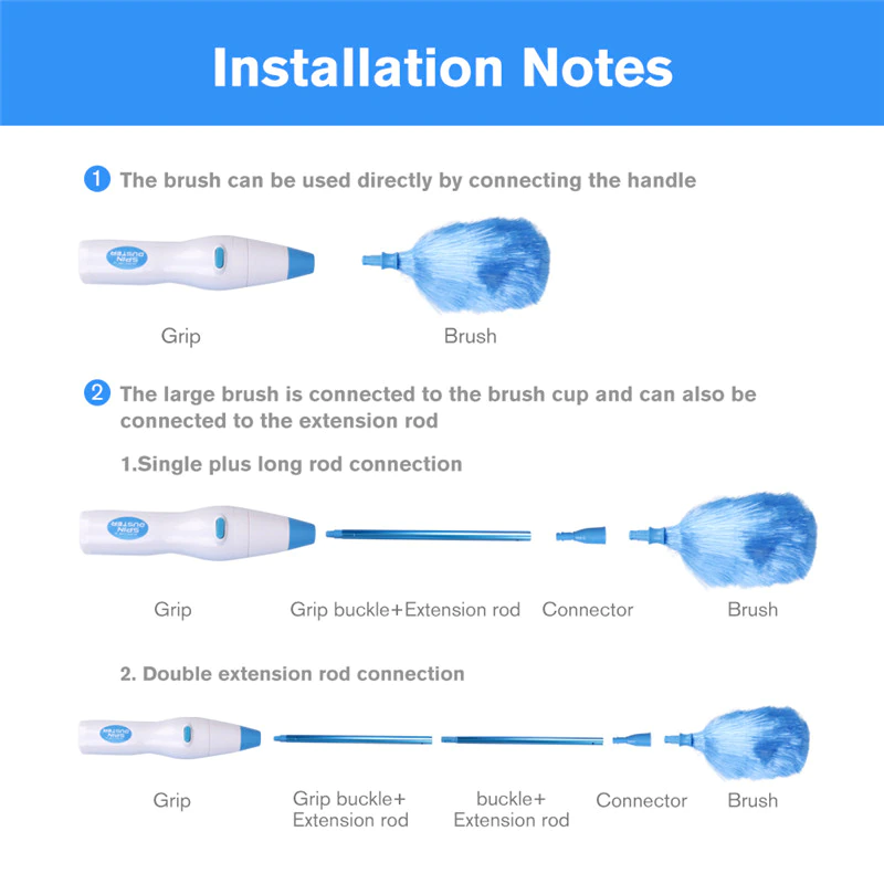 Adjustable 360 Electric Rotating Cleaning Dust Brush - Image 4