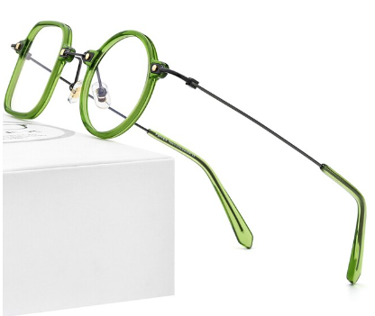 Irregular Shape Geeky Titanium Eyeglasses - Image 5