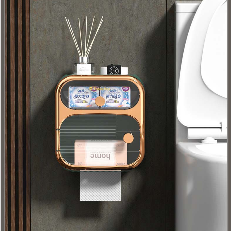 MultiBox Wall-Mounted Toilet Paper Towel Storage Box - Image 1