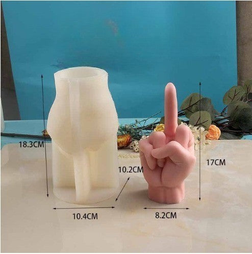 Middle Finger Hand Gestures Artsy Candle DIY Molds - Image 6