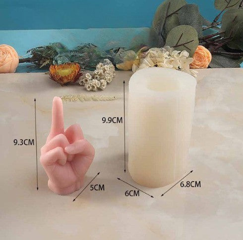 Middle Finger Hand Gestures Artsy Candle DIY Molds - Image 7