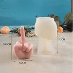 Middle Finger Hand Gestures Artsy Candle DIY Molds