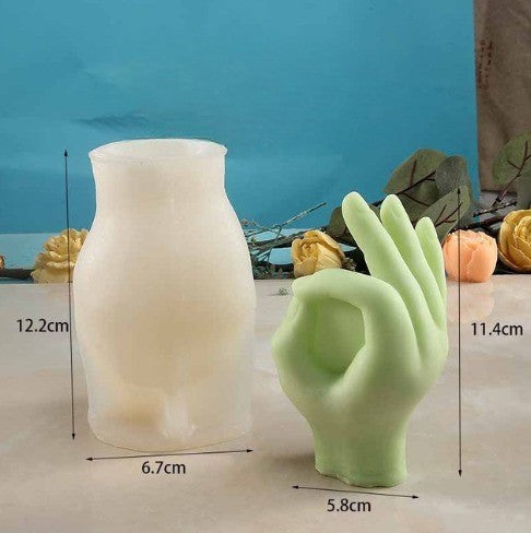 Middle Finger Hand Gestures Artsy Candle DIY Molds - Image 10