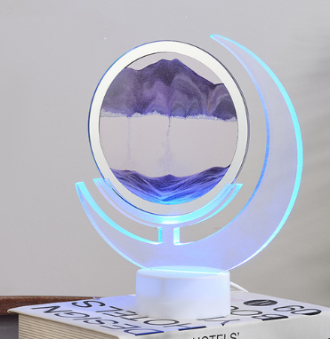 Sand Serenity Moon Shape Night Light