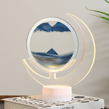 Sand Serenity Moon Shape Night Light