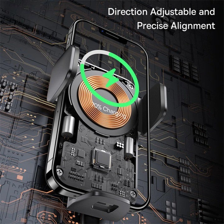 Auto Adjustable Wireless Charing Car Phone Holder - Image 1
