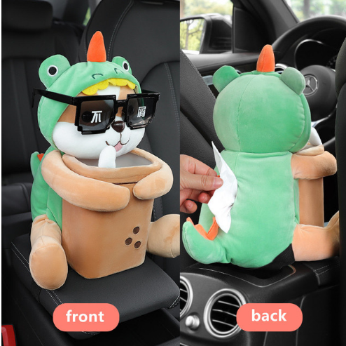 Cute Plush Animals Armrest Tissue Box - Image 7