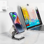 3in1 Foldable Magnetic Smart Wireless Charger Stand