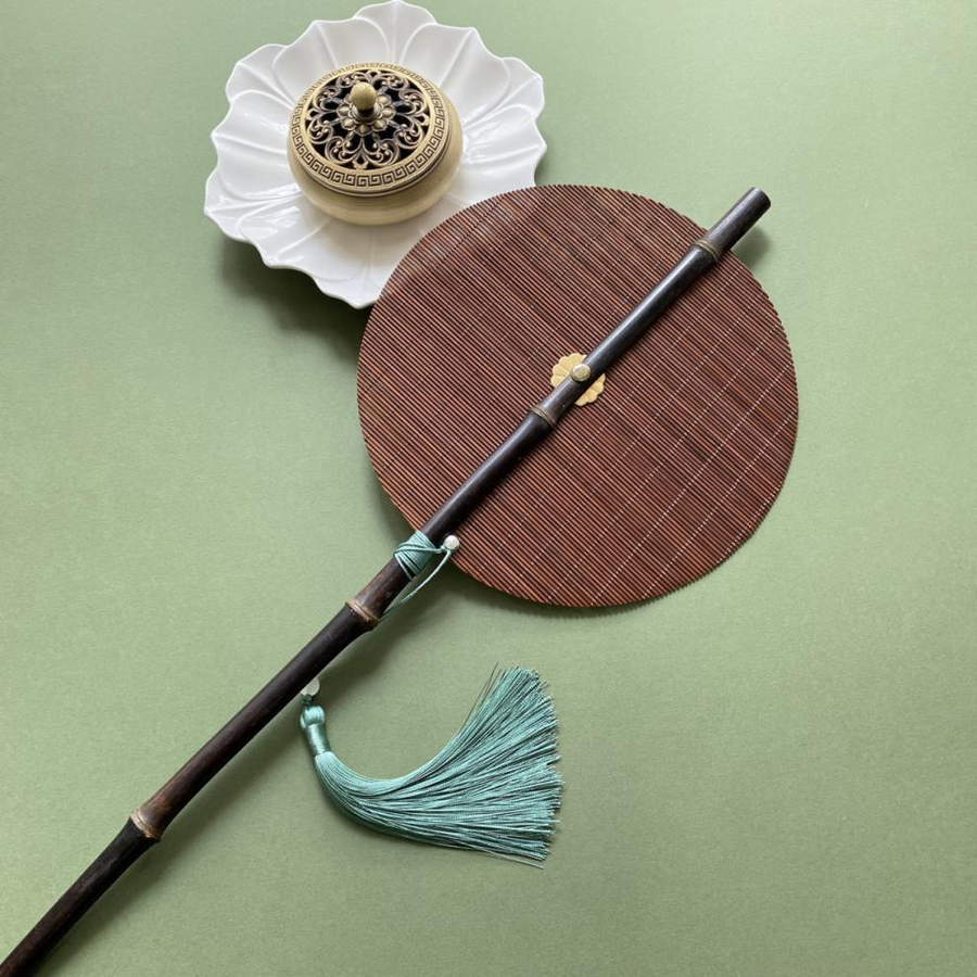 Foldable Bamboo Silk Hand Fan - Image 1