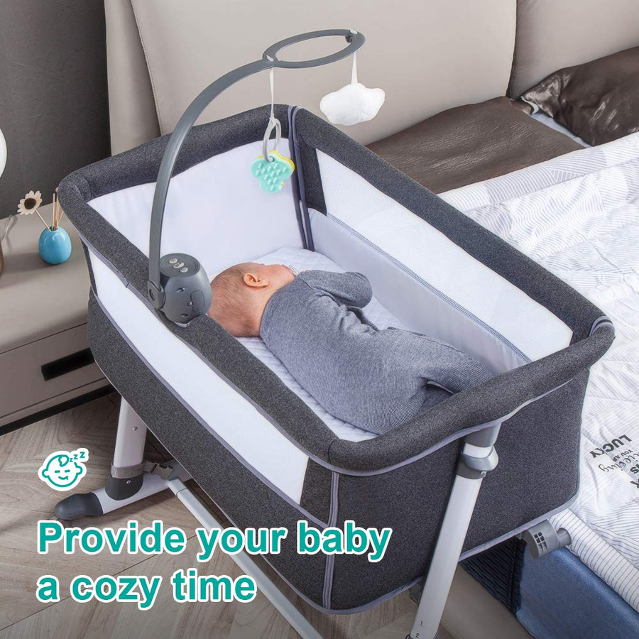Adjustable Lightweight Bedside Sweet Dreams Baby Crib - Image 5