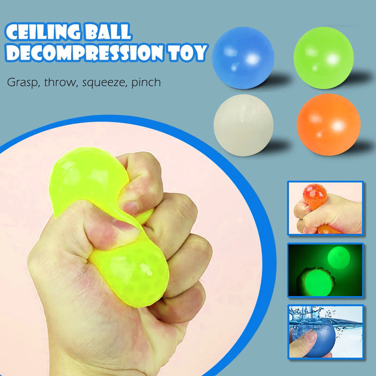 Luminous Sticky Anti-Stress Balls