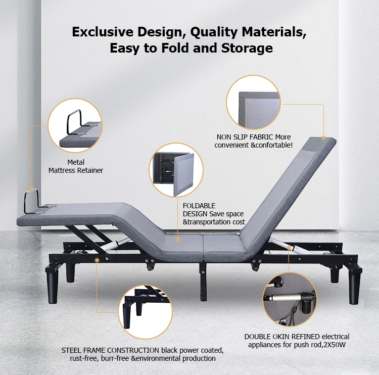 Adjustable Electric Dynamic Dream Foldable Bed - Image 2