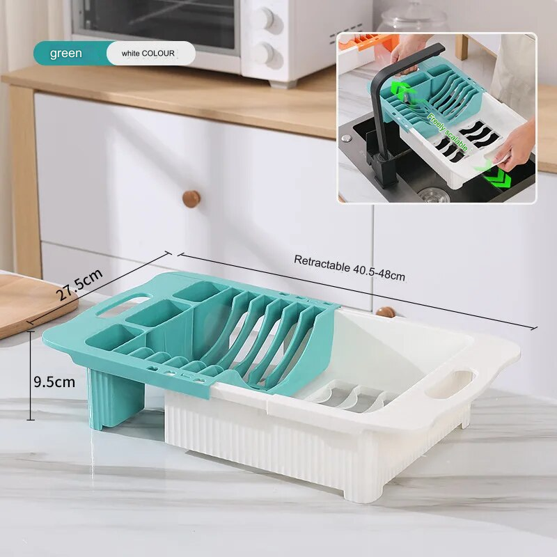 Efficient Kitchen Retractable Dish Drain Rack - Image 11