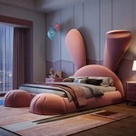 Fancy Pink Rabbit Modern Bed