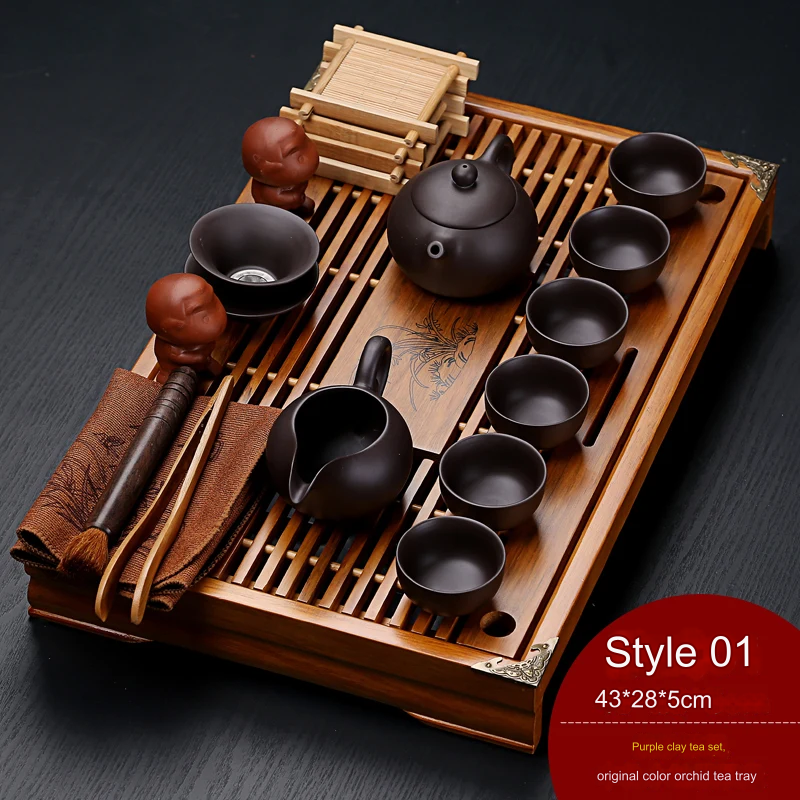 Vintage Time Chinese Style Tea Tray Set - Image 8