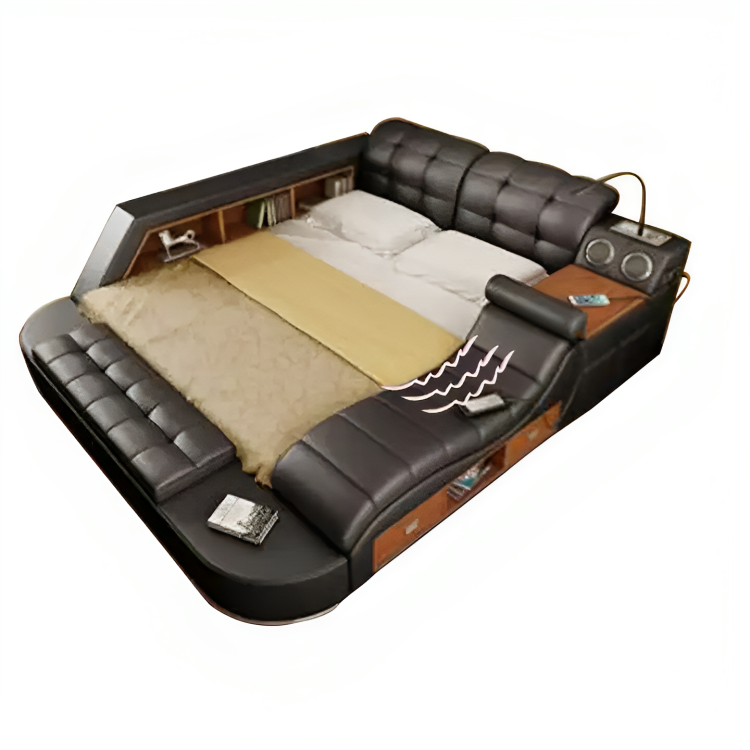 Ultimate Comfort Modern Luxury Leather Dream Smart Bed - Image 4