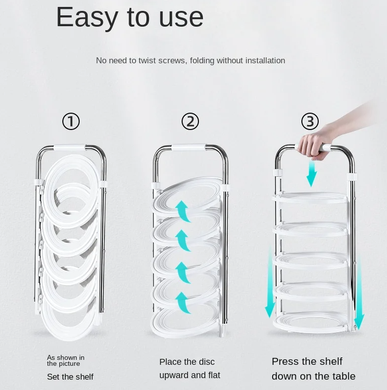 Stack Ease Compact Kitchen Organizer Rack - Image 5