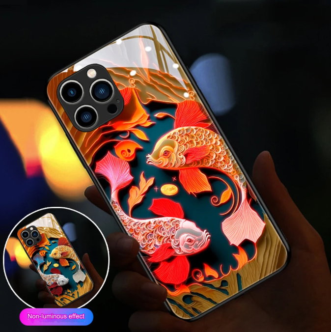 Fuji Mountain Sound-Activated LED Glass iPhone Case - Image 5