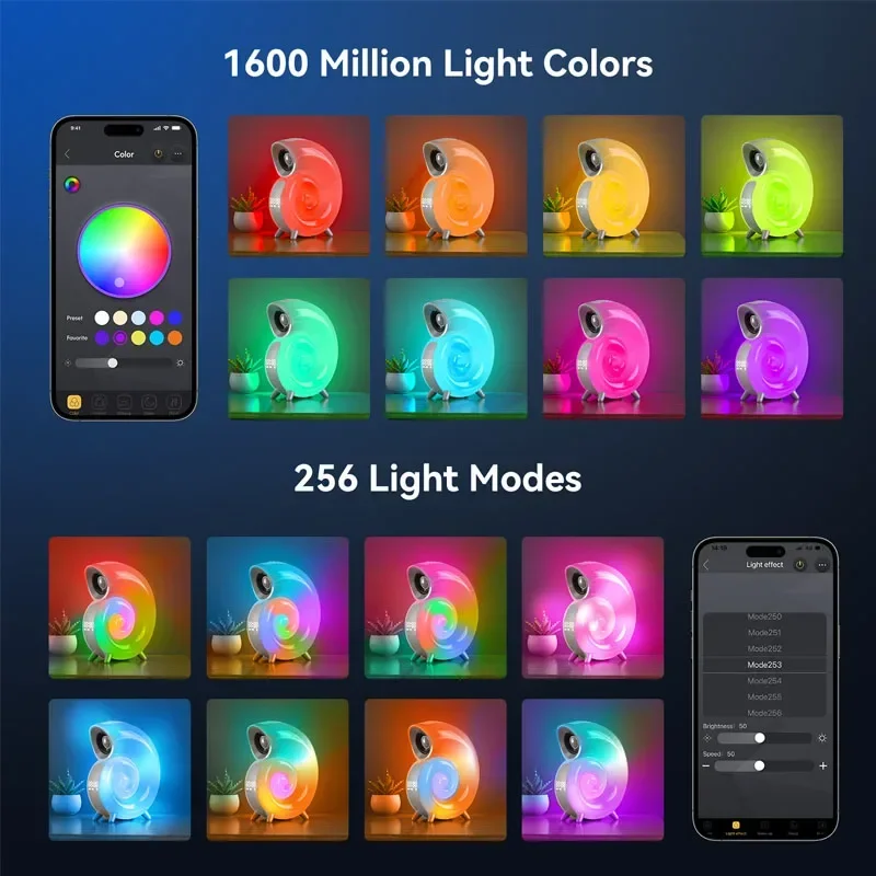 Colorful Sea Shell LED Bluetooth Smart Speaker - Image 3