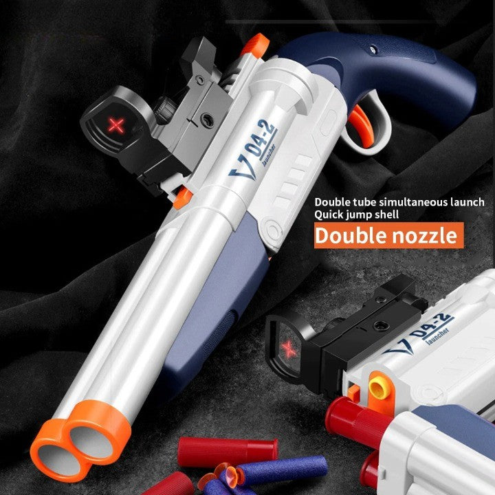 Double Barrel Soft Bullet Launcher Toy Gun