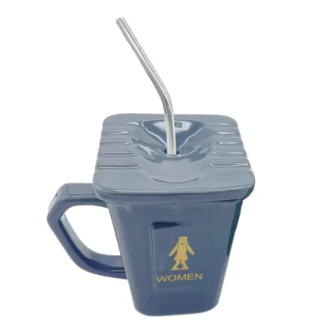 Squatting Toilet Shape Ceramic Mug - Image 5