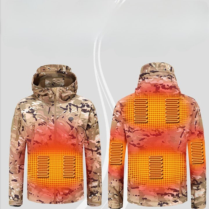 Hooded Heated Winter Camping Jacket - Image 0