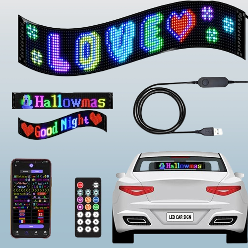 LED Customizable Fun Ride Bluetooth Car Sign - Image 0