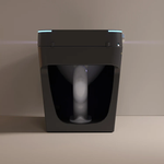 Black Pearl Futuristic Intelligent Elegant Toilet