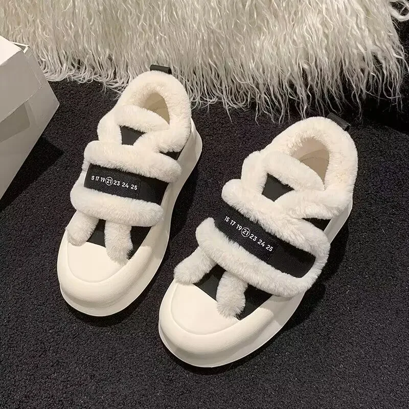 Plush-Lined Elevated Chunky Platform Shoes - Image 12
