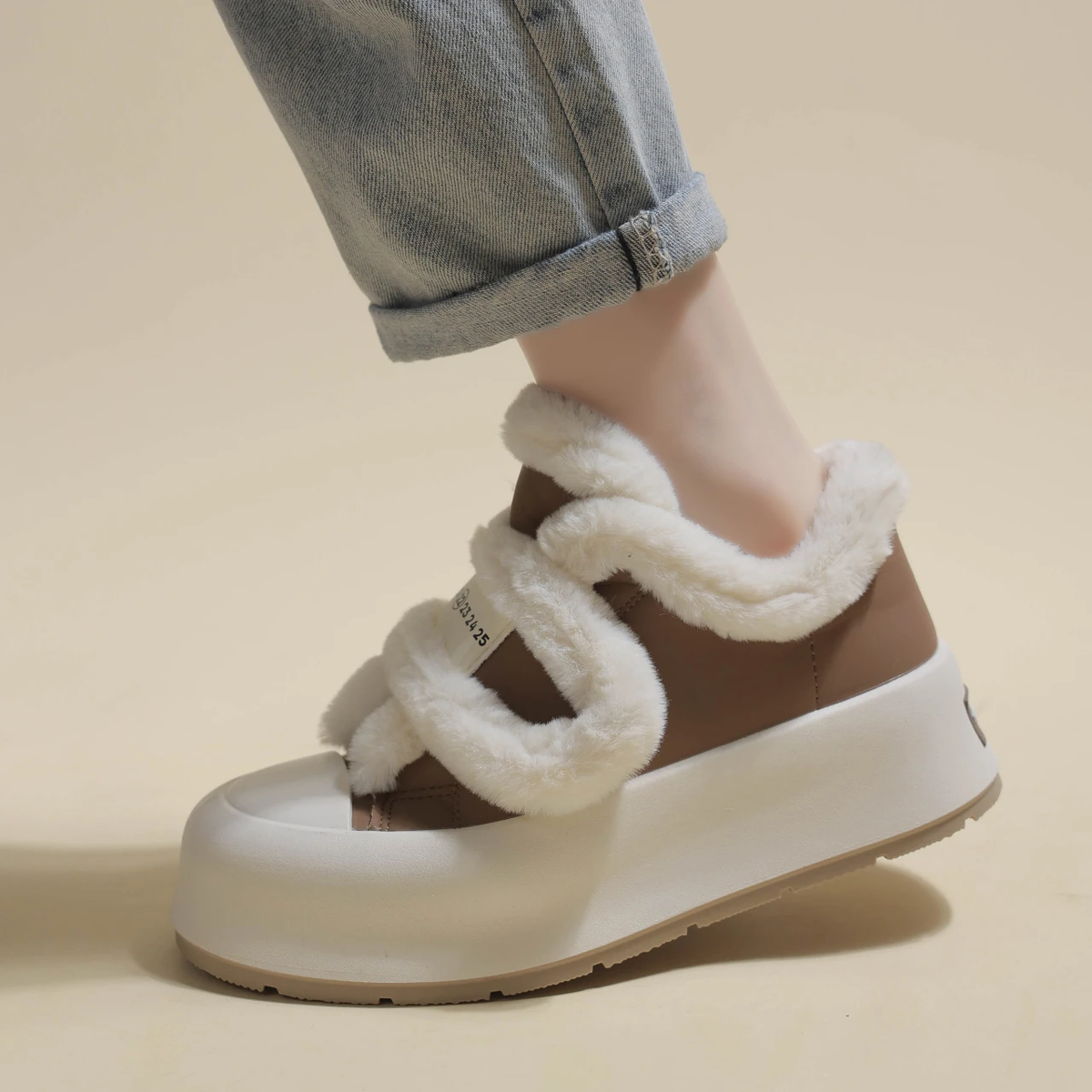 Plush-Lined Elevated Chunky Platform Shoes