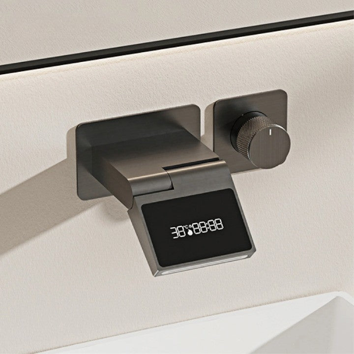 Intelligent Hidden Black Brass LED Digital Faucet - Image 0