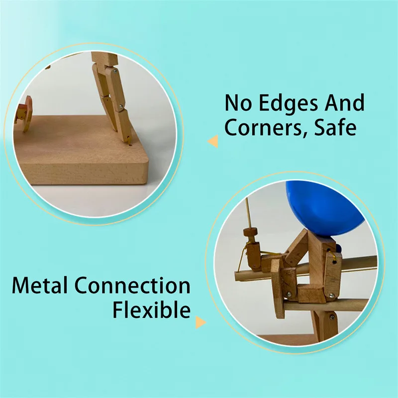 DIY Wooden Bots Battle Game Toy - Image 1