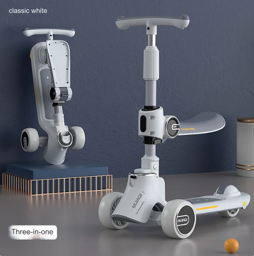 3in1 Foldable Musical Light-Up Kids Scooter - Image 4