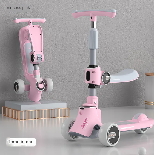 3in1 Foldable Musical Light-Up Kids Scooter - Image 5