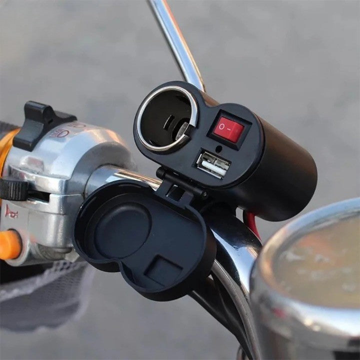 Motorcycle Waterproof Handlebar USB Charger - Image 0