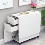 Multifunctional Home Office Extendable Drawers Rolling Storage Cart